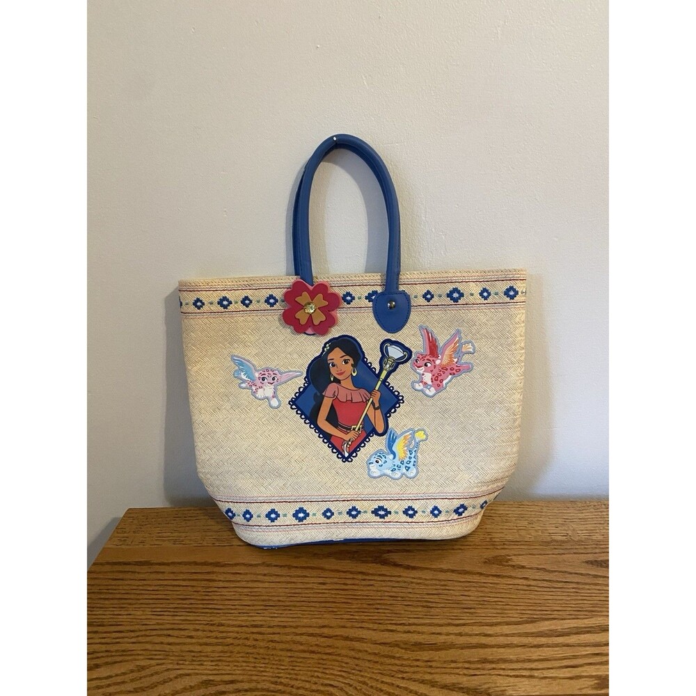 Disney Store Elena of Avalor Princess Straw Summer Swim Bag Beach Wicker Travel - Picture 3 of 13